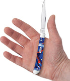 Case Cutlery Slimline Trapper Patriotic Kirinite Folding Stainless Pocket Knife 11229