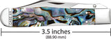 Case Cutlery Cheetah Cub Smooth Abalone Folding Pocket Knife 12040