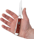 Case Cutlery Trapper Dark Red Burlap Micarta Folding Carbon Steel Pocket Knife 12270