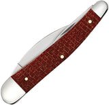 Case Cutlery Seahorse Whittler Dark Red Burlap Micarta Folding Carbon Steel Pocket Knife 12276