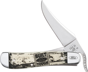 Case Cutlery Ford Russlock Natural Smooth Bone Folding Stainless Pocket Knife 14341