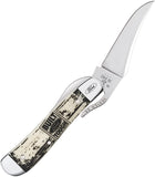 Case Cutlery Ford Russlock Natural Smooth Bone Folding Stainless Pocket Knife 14341