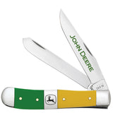 Case Cutlery John Deere Trapper Green & Yellow Folding Pocket Knife & Medallion Gift Set 15787