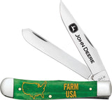 Case Cutlery John Deere Trapper Green Bone Folding Stainless Pocket Knife 15794