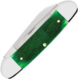 Case Cutlery John Deere Canoe Green Sawcut Bone Folding Stainless Pocket Knife 15797