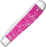 Case Cutlery Trapper Pink Crackle Kirinite Folding Stainless Pocket Knife 16160