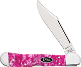 Case Cutlery Mini Copperlock Pink Crackle Kirinite Folding Stainless Pocket Knife 16162