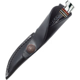 Case Cutlery XX Hunter Black Buffalo Horn Handle Long Fixed Blade Knife 17916