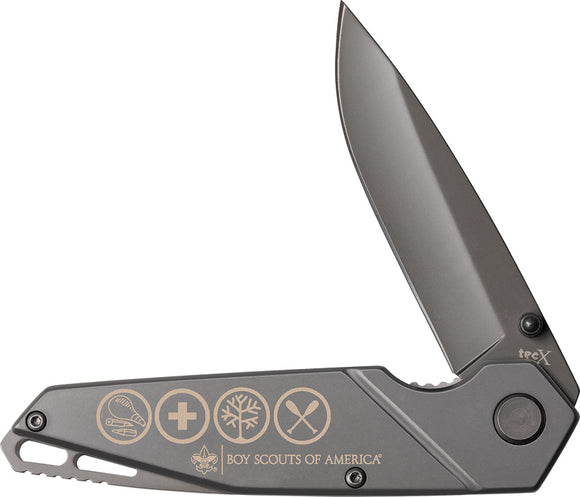 Case Cutlery Boy Scout TecX Linerlock Gray Stainless Folding Pocket Knife 18068