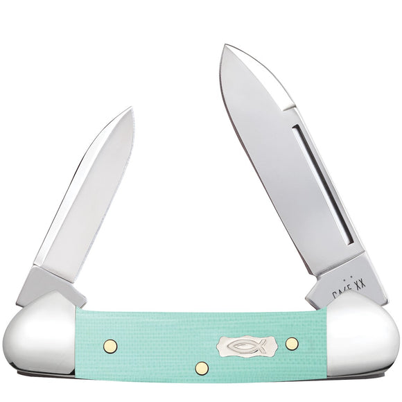 Case Cutlery Small Baby Butterbean Seafoam Green G10 Folding Stainless Pocket Knife 18107