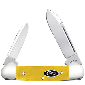 Case Cutlery Small Baby Butterbean Smooth Yellow Bone Folding Stainless Pocket Knife 20027