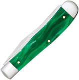 Case Cutlery Trapper Green Pearl Kirinite Folding Stainless Pocket Knife 24410