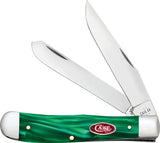 Case Cutlery Trapper Green Pearl Kirinite Folding Stainless Pocket Knife 24410