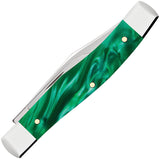 Case Cutlery Texas Jack Green Pearl Kirinite Folding Stainless Pocket Knife 24413