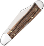 Case Cutlery Mini Copperlock Natural Zebra Wood Folding Stainless Pocket Knife 25143