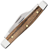 Case Cutlery Small Stockman Natural Zebra Wood Folding Stainless Pocket Knife 25144