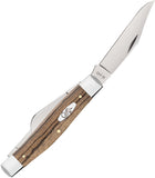 Case Cutlery Large Stockman Natural Zebra Wood Folding Stainless Pocket Knife 25145