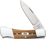 Case Cutlery Lockback Natural Zebra Wood Folding Stainless Pocket Knife 25147