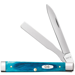 Case Cutlery Baby Doc Sawcut Caribbean Blue Bone Folding Stainless Pocket Knife 25582