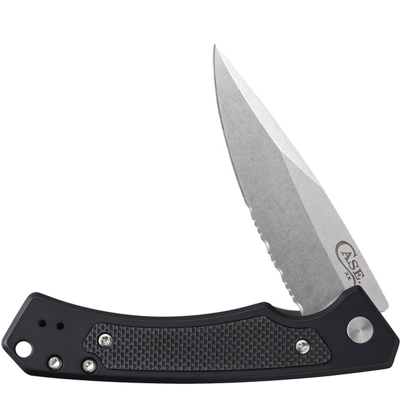 Case Cutlery Marilla Framelock Black Aluminum & G10 Folding S35VN Serrated Pocket Knife 25878