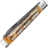 Case Cutlery Baby Doc Burnt Deep Canyon Bone Folding Damascus Pocket Knife 27234