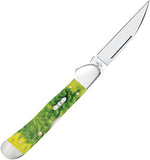 Case Cutlery Copperlock Green Apple Peach Seed Bone Folding Stainless Pocket Knife 27864