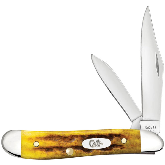 Case Cutlery Peanut Heritage Honeycomb Bone Folding Stainless Pocket Knife 32276