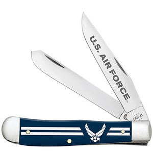 Case Cutlery United States Air Force Trapper Blue Folding Stainless Pocket Knife 32413