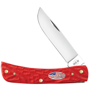 Case Cutlery Sod Buster Jr Rough Red Synthetic Folding Stainless Pocket Knife 39968