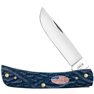 Case Cutlery Sod Buster Jr Rough Navy Blue Synthetic Folding Stainless Pocket Knife 39969