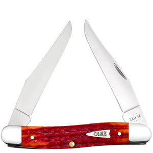 Case Cutlery Muskrat Indian Paint Brush Bone Folding Stainless Pocket Knife 42325