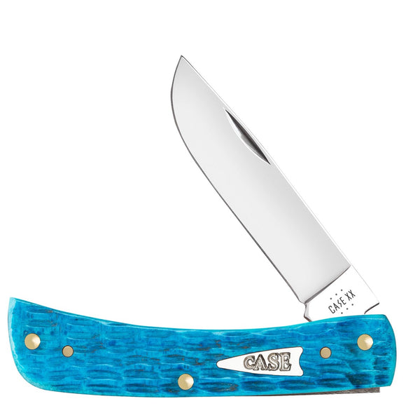 Case Cutlery Sod Buster Jr Sky Blue Crandall Bone Folding Stainless Pocket Knife 50643