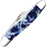 Case Cutlery Medium Stockman Blue Crackle Kirinite Folding Stainless Pocket Knife 50722