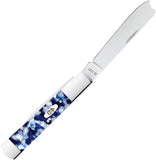 Case Cutlery Razor Jack Blue Crackle Kirinite Folding Stainless Pocket Knife 50727