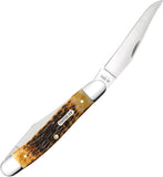 Case Cutlery Muskrat Burnt Amber Jigged Bone Folding Carbon Steel Pocket Knife 51395