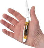 Case Cutlery Muskrat Burnt Amber Jigged Bone Folding Carbon Steel Pocket Knife 51395