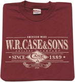 W. R. Case Cutlery & Sons Since 1889 XX-Large Maroon Short Sleeve T-Shirt 52490