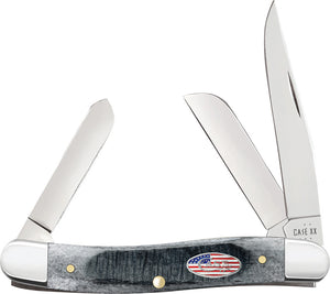 Case Cutlery Medium Stockman Gray Sawcut Bone Folding Stainless Pocket Knife 53061