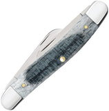 Case Cutlery Medium Stockman Gray Sawcut Bone Folding Stainless Pocket Knife 53061
