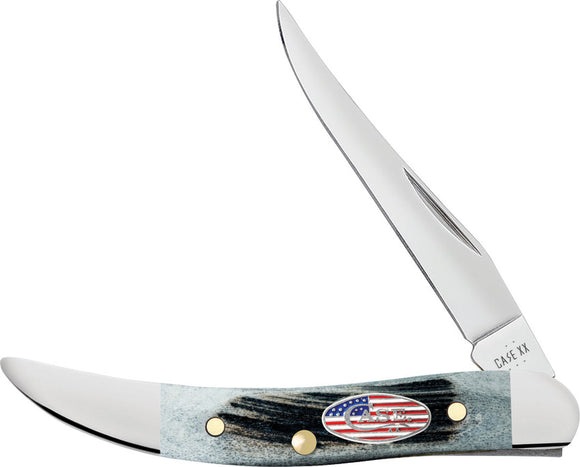 Case Cutlery Toothpick Gray Sawcut Bone Folding Stainless Clip Pt Pocket Knife 53064