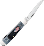 Case Cutlery Mini Trapper Gray Sawcut Bone Folding Stainless Pocket Knife 53066