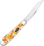 Case Cutlery Trapper Candy Corn Kirinite Folding Stainless Pocket Knife 53750