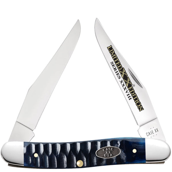 Case Cutlery Muskrat  Limited Edition Ocean Blue Bone Folding Stainless Pocket Knife 53985