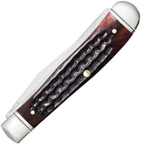 Case Cutlery Trapper 30th Anniversary Mahogany Bone Folding Stainless Pocket Knife 55230