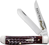 Case Cutlery Mini Trapper 30th Anniversary Mahogany Bone Folding Stainless Pocket Knife 55231
