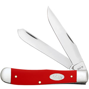 Case Cutlery Trapper Red Smooth Synthetic Folding Stainless Pocket Knife 56980