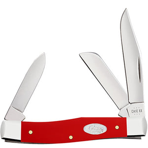 Case Cutlery Medium Stockman Red Smooth Synthetic Folding Stainless Pocket Knife 56982