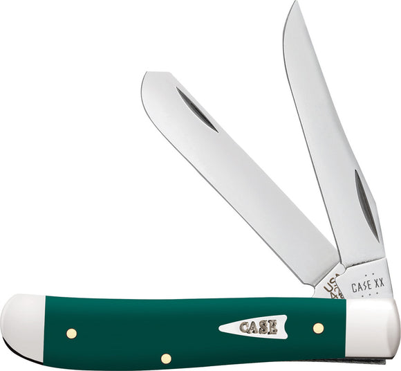 Case Cutlery Mini Trapper Spruce Green Synthetic Folding Stainless Pocket Knife 64531