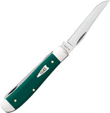 Case Cutlery Mini Trapper Spruce Green Synthetic Folding Stainless Pocket Knife 64531
