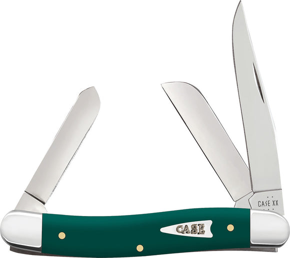 Case Cutlery Medium Stockman Spruce Green Synthetic Folding Stainless Pocket Knife 64535